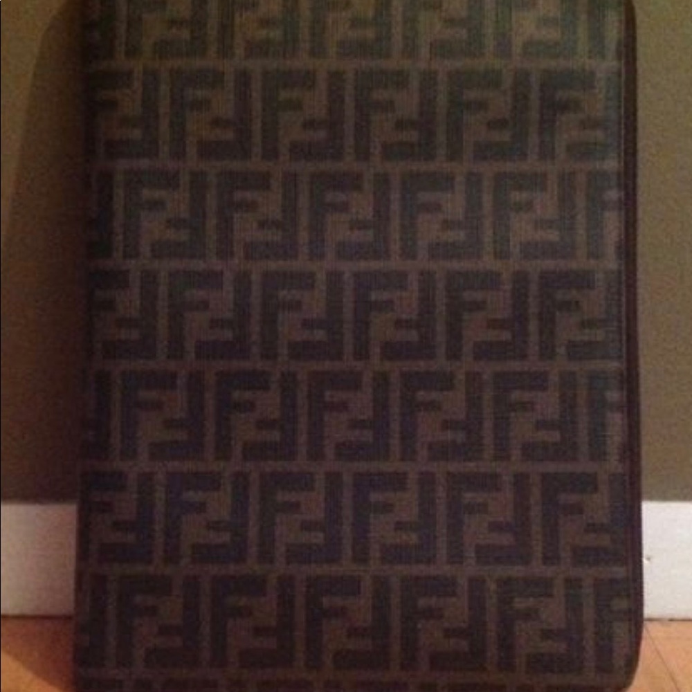 FENDI Zucca Canvas Leather Portfolio